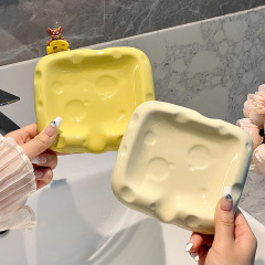 オリジナルデザインのチーズ石鹸ケース家庭用高級トイレの水切り石鹸ケース