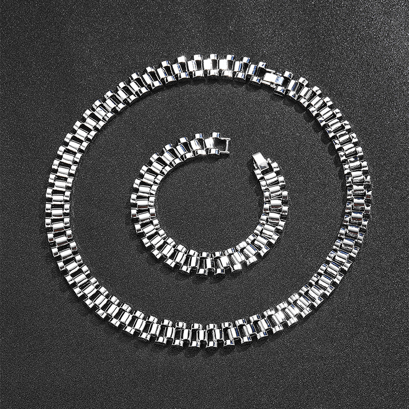 Nei Auerkette, Hip-Hop-Halskette fir Männer, modesch an dominant vergoldet Set, Bijouaccessoiren_voghion.com