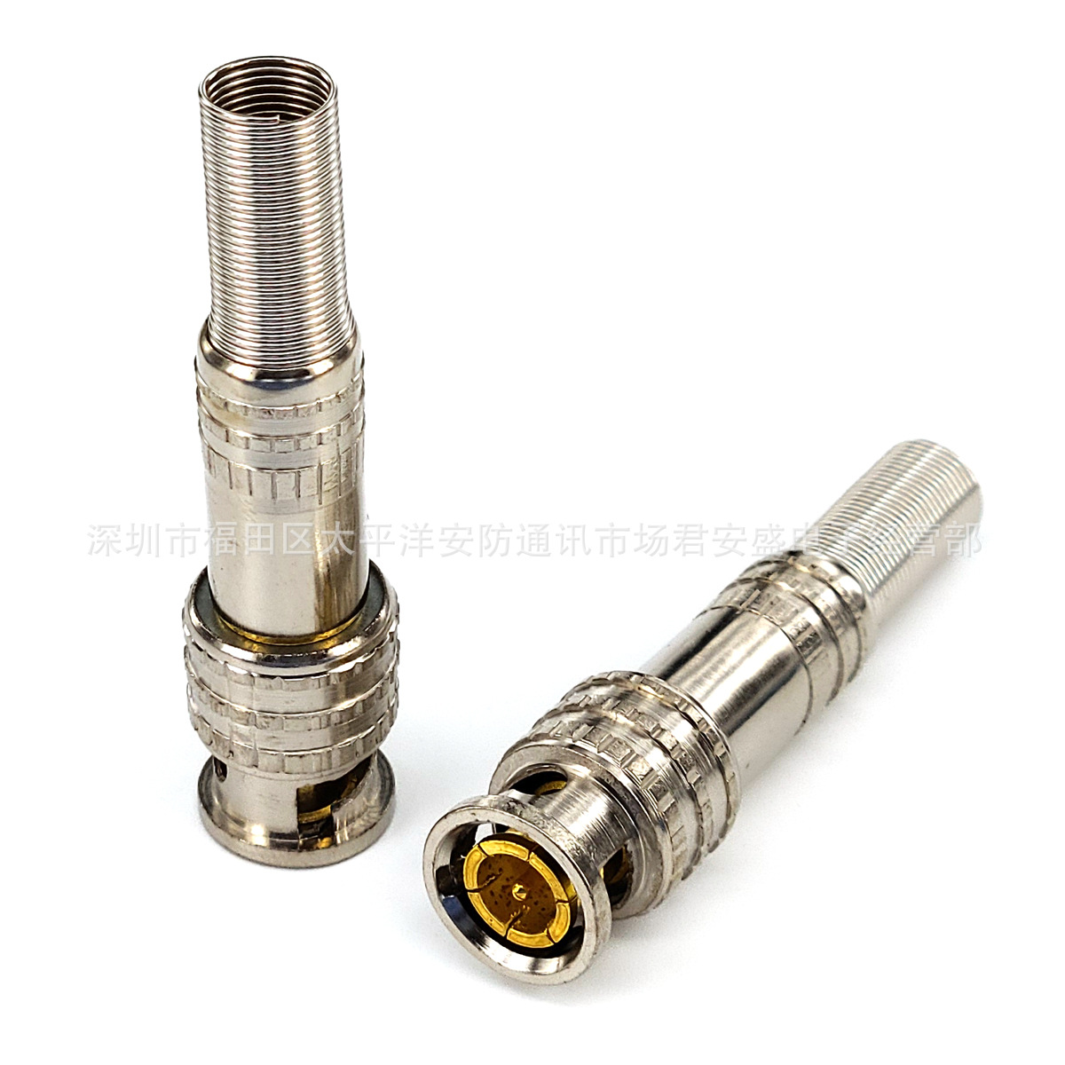 现货供应全铜芯镀金美式免焊螺丝焊接bnc公头Q9头BNC connector