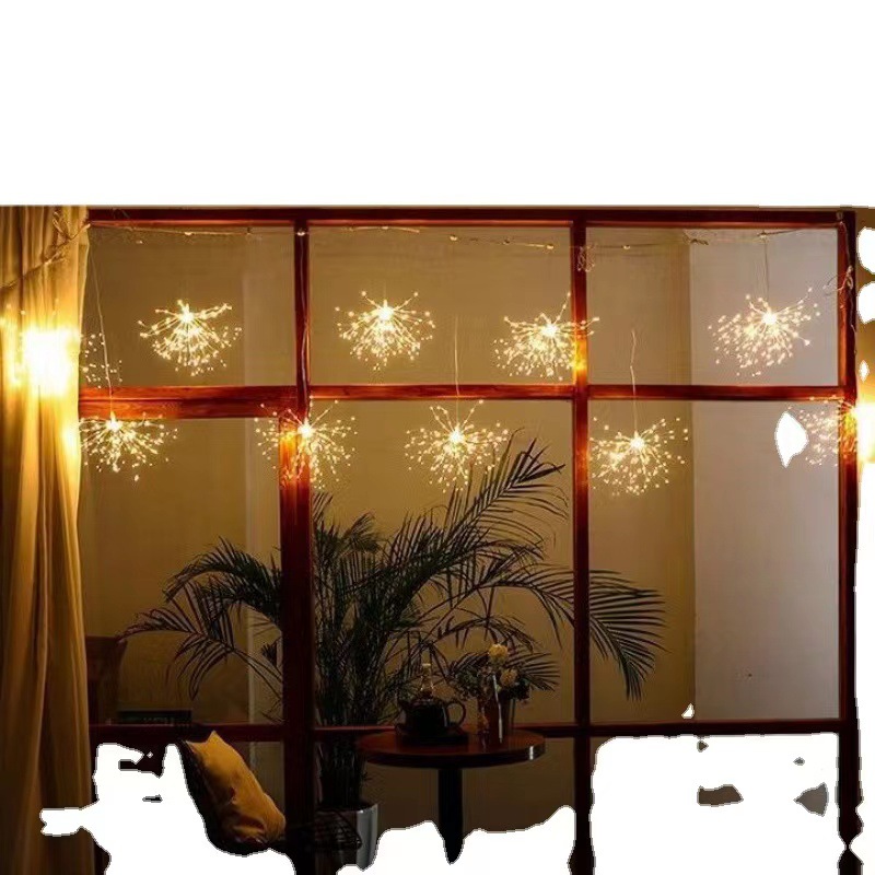 Fábrica solar lámpara de humo LED colgante diente de león patio luces de la habitación luces intermitentes atmósfera luces decorativas luces