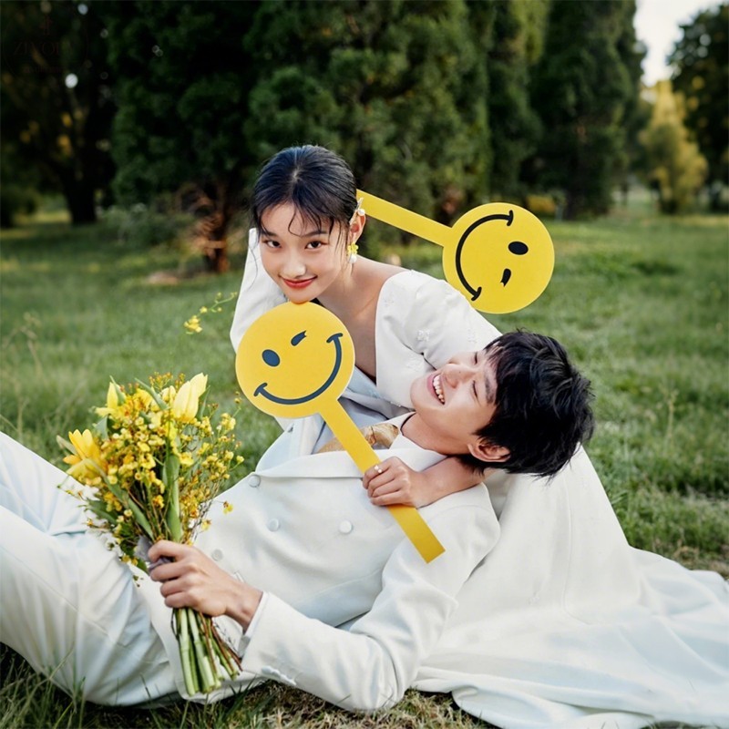 结婚订婚拍照道具创意毛毡大爱心手举牌婚礼婚纱拍摄喜字婚房装饰|undefined