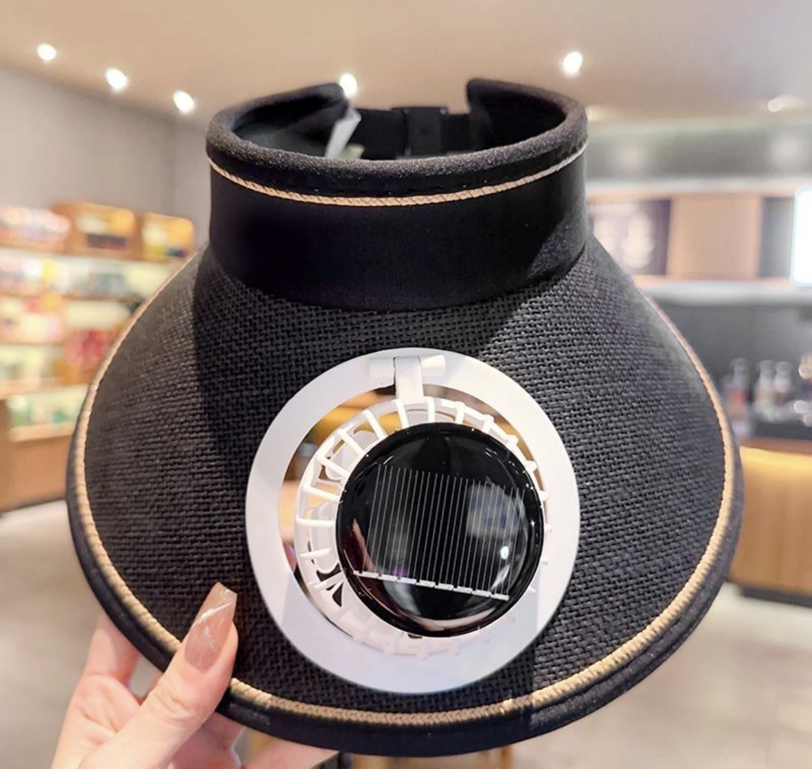 Sombrero de pescador con ventilador solar para protección solar de verano, recargable por USB, de ala ancha, para exteriores.