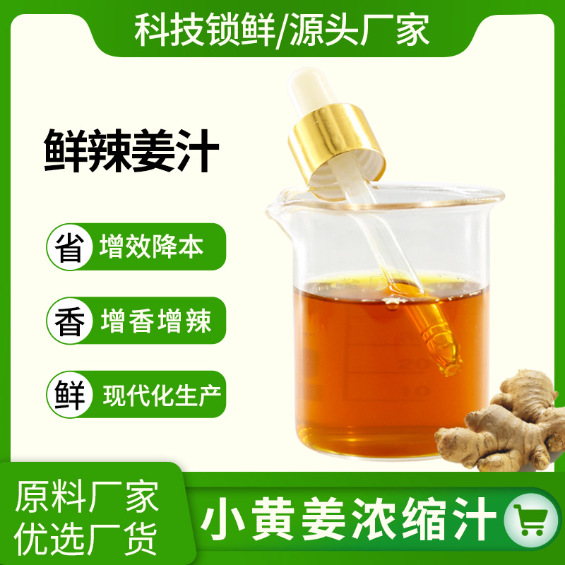 水溶商用原料浓缩鲜辣姜汁小黄姜萃取液浓缩汁批发纯生姜汁
