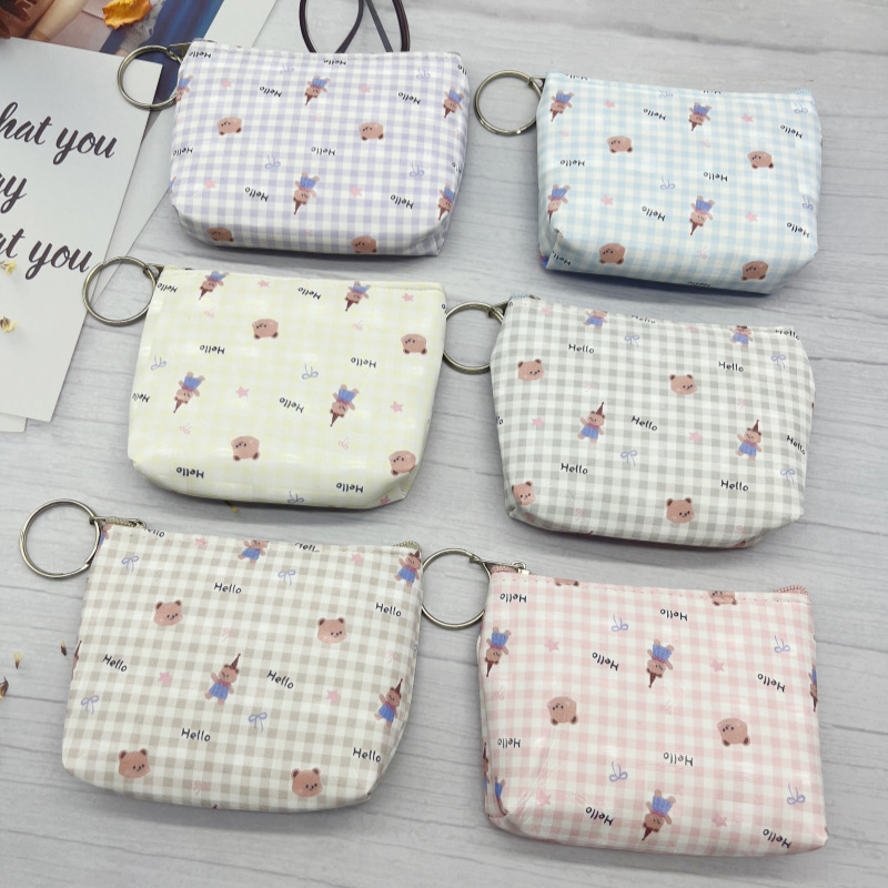 New cartoon coin purse, cute mini coin purse, coin pouch, PU mini student girl's fresh storage small wallet
