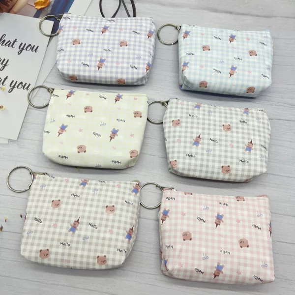 New cartoon coin purse, cute mini coin purse, coin pouch, PU mini student girl's fresh storage small wallet