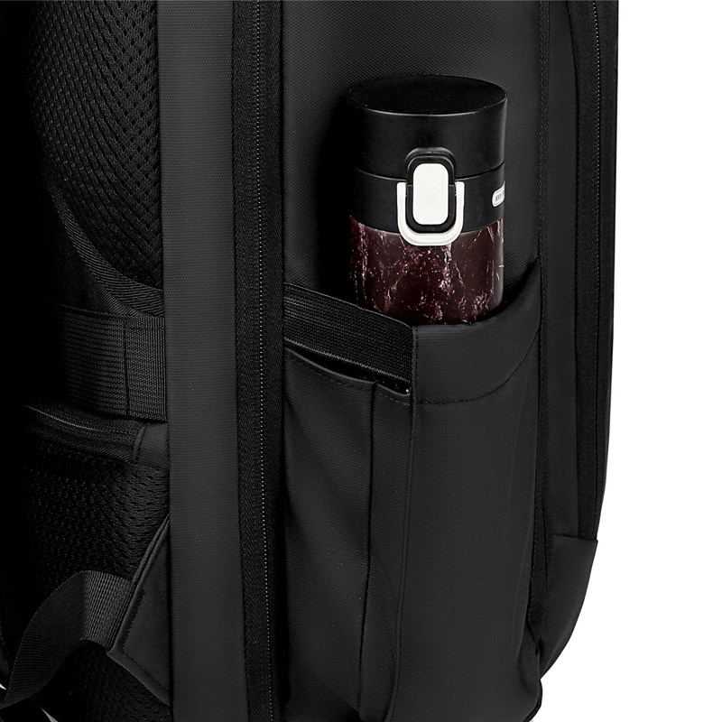 Leather film backpack for men, large-capacity multi-functional business travel backpack, laptop bag, college student schoolbag undefined