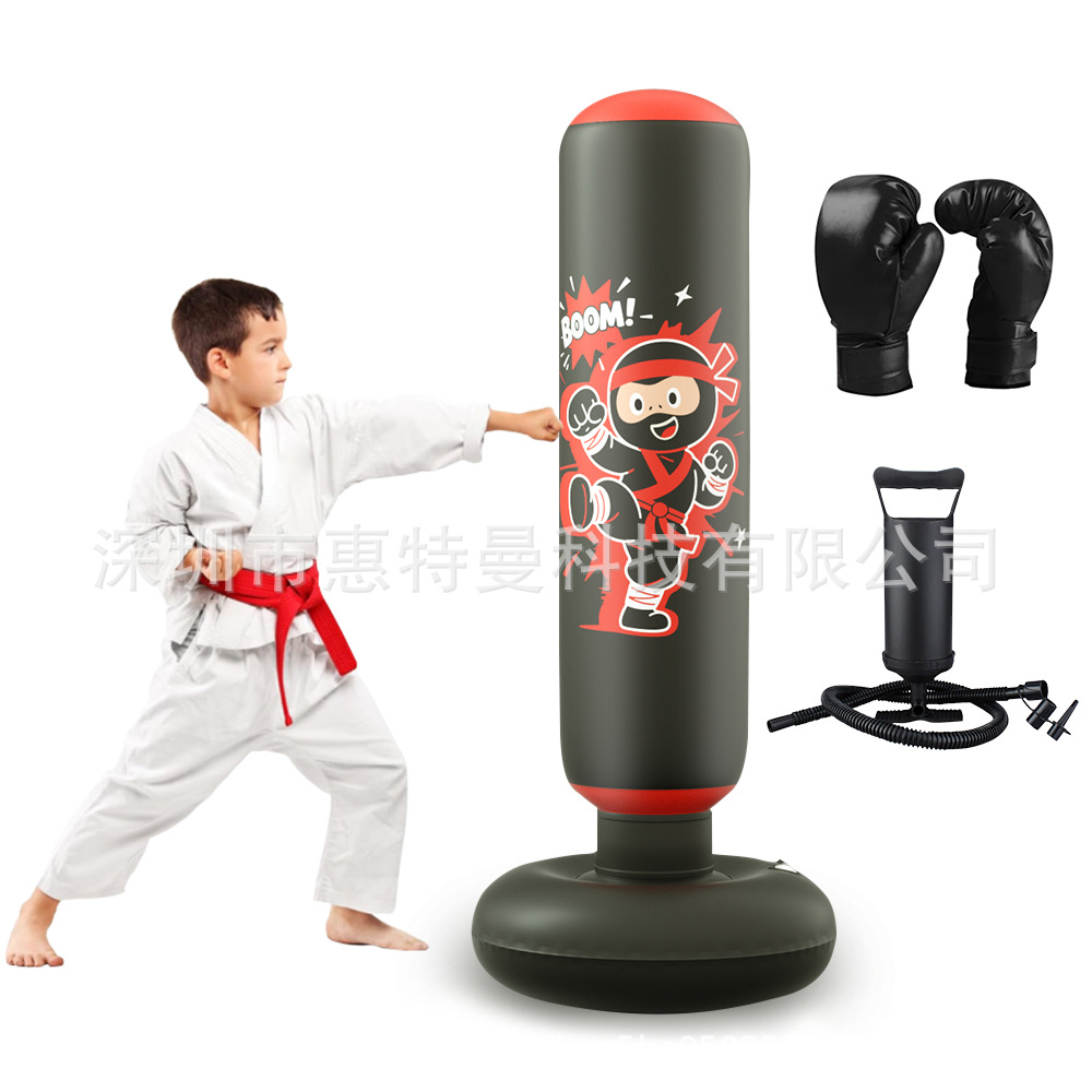 Manufacturer's New Inflatable Boxing Column for Kidsren Thickeneded Pvc Home Fitness Vertical Water-Filled Sandbag Tumbler Cross-Border