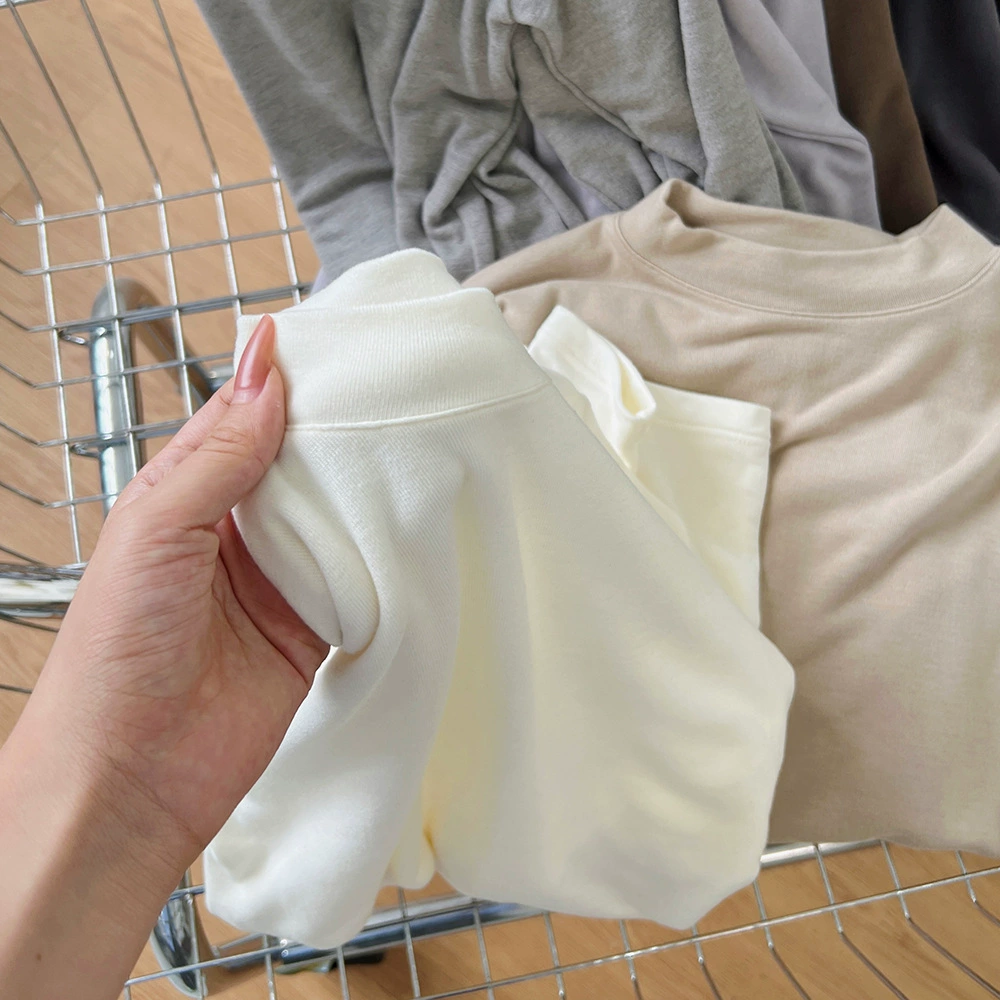 Тэнси шерстяной маленький стоячий воротник нижний рубашка женский осенний и зимний воротник теплый трикотаж мягкий восковой кожи с чистым топом