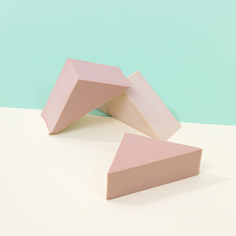 Herramientas especiales de manicuría personalizadas esponja de goma de alta densidad gradiente manicuría blush triángulo esponja