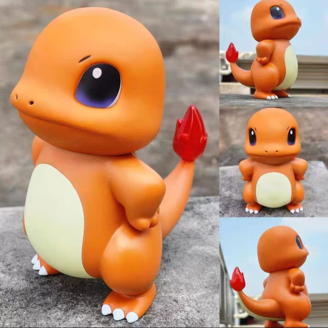 ドラえもんのぬいぐるみの置物シリーズの太った虎の首がぼんやりしています。