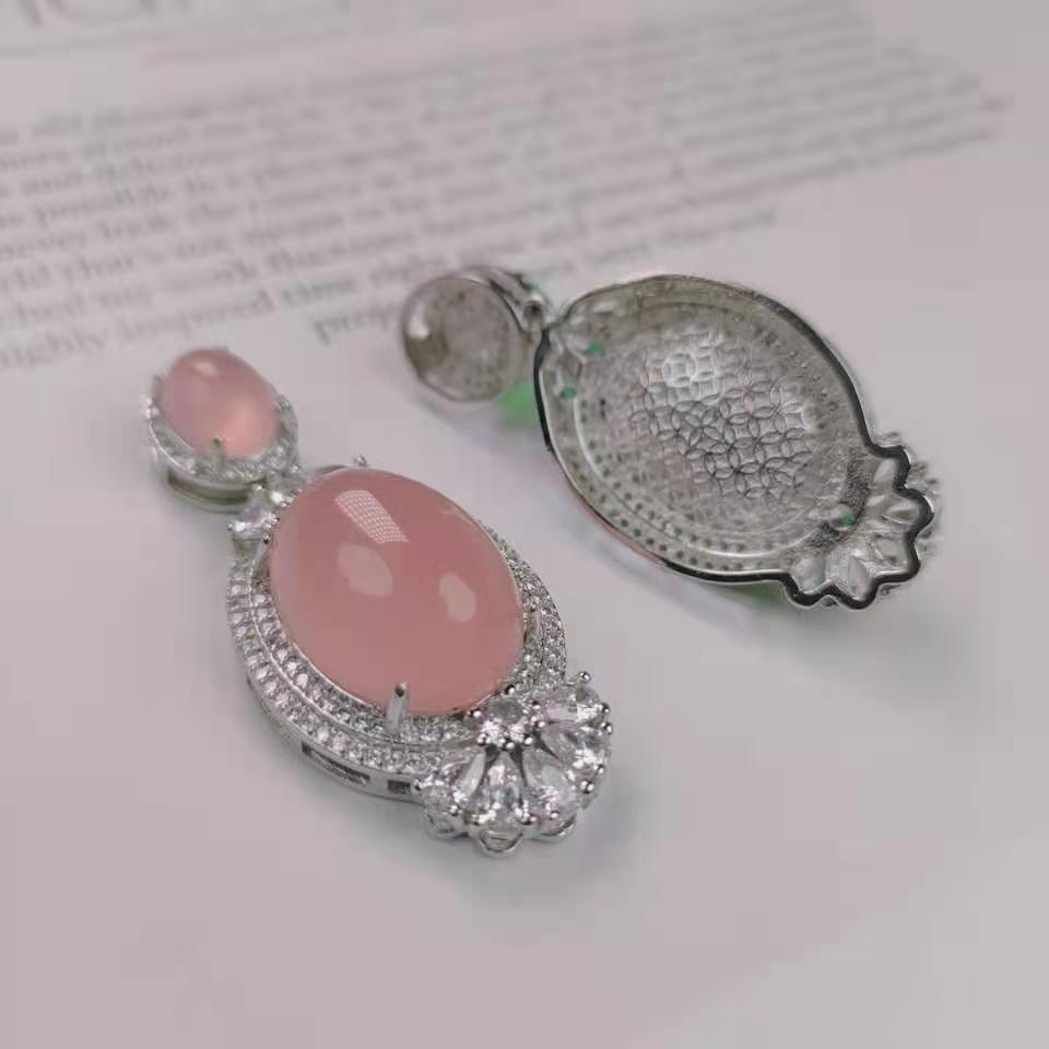 02. 핑크 칼세도니 비둘기알 펜던트