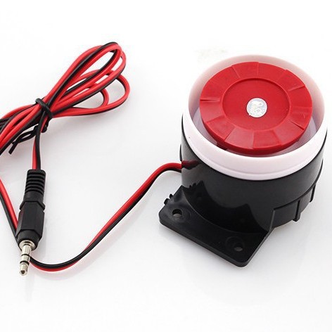 防盗报警迷你小警号报警警号红黑报警警号白色有线警号报警器工厂