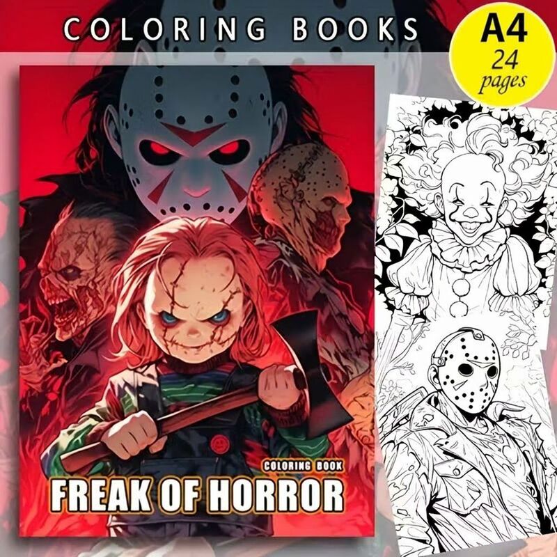 New Cross-Border Hot-Selling A4 Voodoo Doll Coloring Book, Coloring Book, Painting Book, Coloring Book, Thickened Edition New Cross-Border Hot-Selling A4 Voodoo Doll Coloring Book, Coloring Book, Painting Book, Coloring Book, Thickened Edition