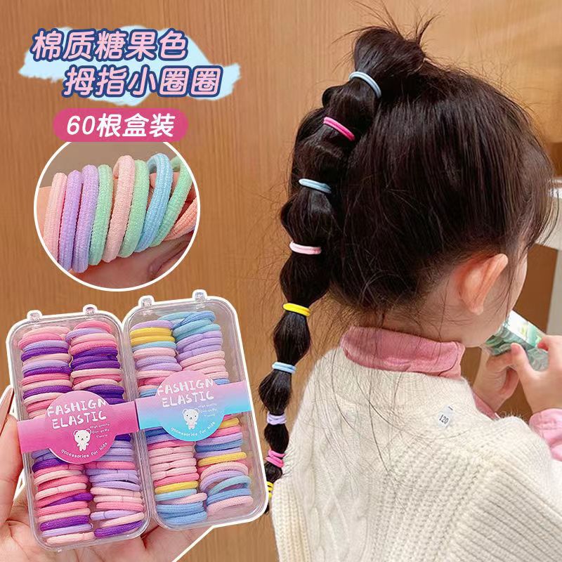 Banda de goma para niñas Tamaño pequeño no duele el cabello banda de pelo de pulgar elástico corbata de bebé para niños pequeña Choo cuerda de pelo Linda accesorios para el cabello