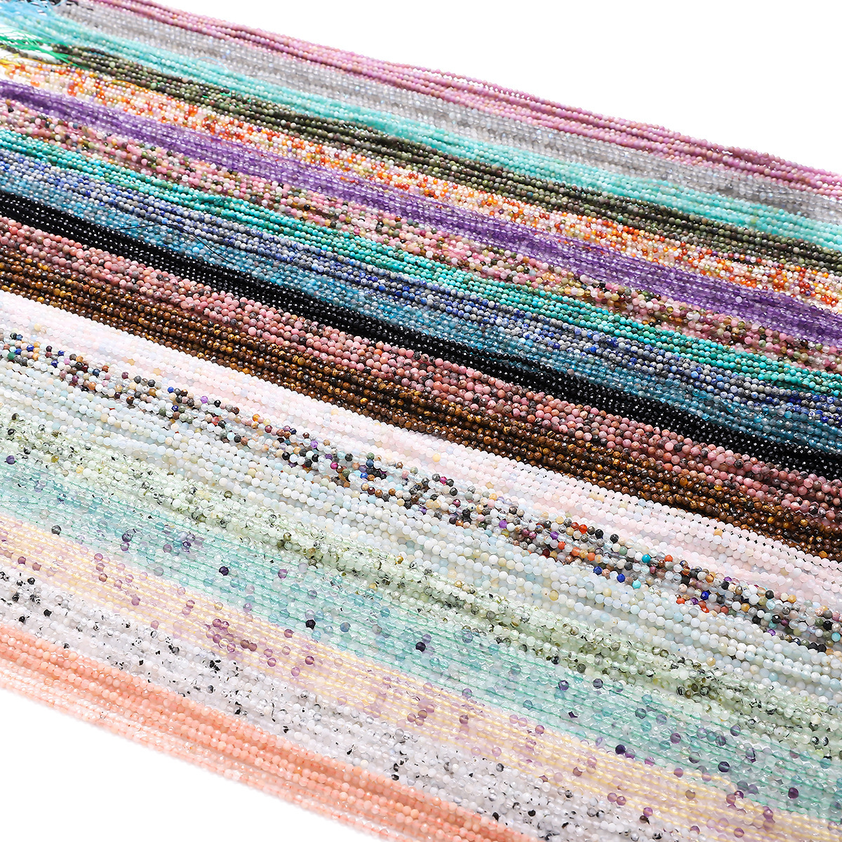 1 Strand 2-2.5mm Hole Under 1mm  Stone Natural Stone Sunstone Irregular Geometric Jewelry Accessories Beads display picture 1