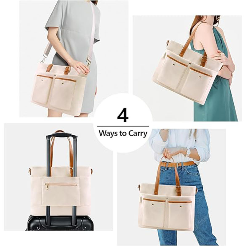 Cross-Border Best-Selling Women's 15.6inch Laptop Handbag with USB Charging Port, Waterproof, Scratch-Resistant