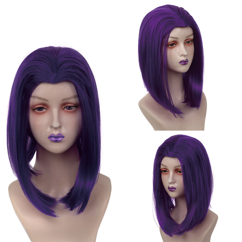 Cos Wig Raven Crow Rachel Ross Anime X-Men Wig Bobo Back Head Purple