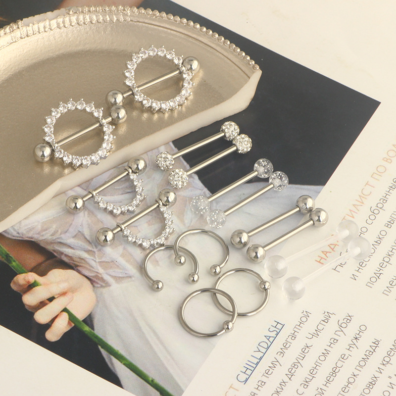 Labret piercing jewelry detail image