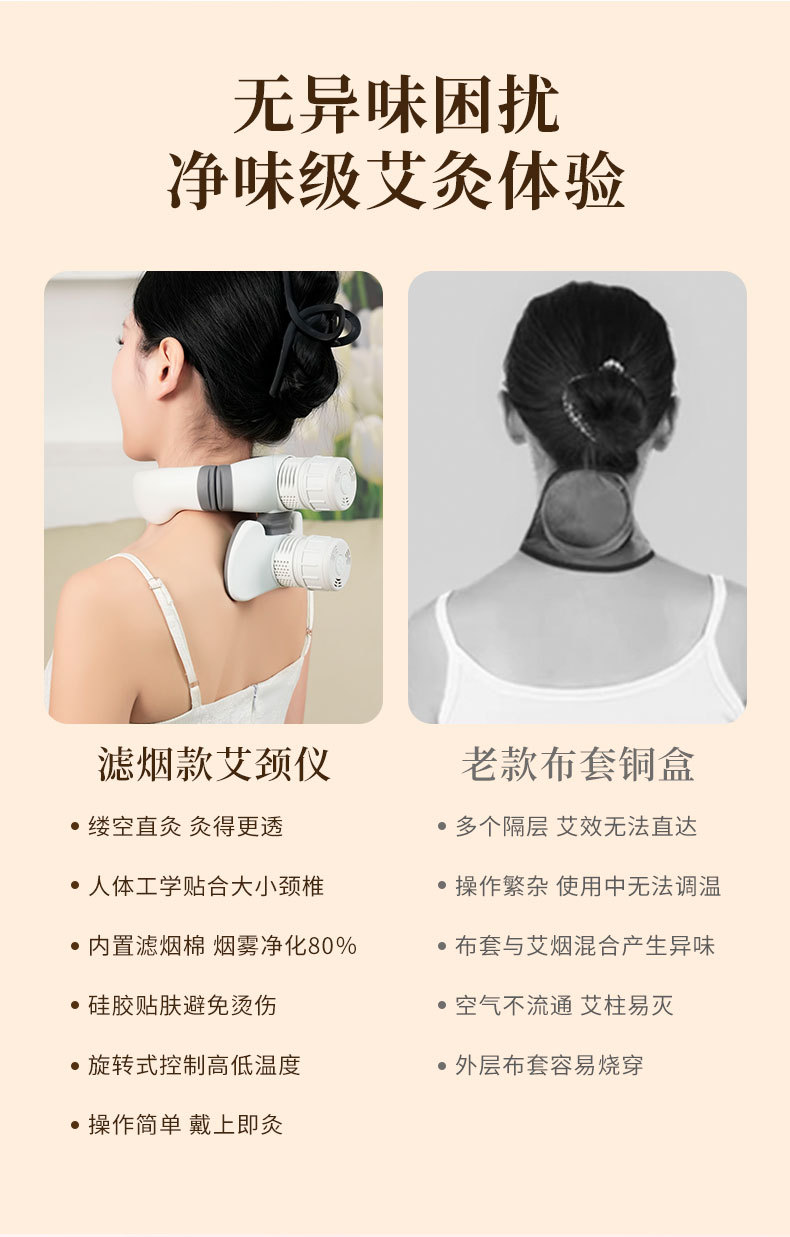 Neck Moxibustion Box Portable Cervical Warming Therapy Device for Home Heat Compress Care key features