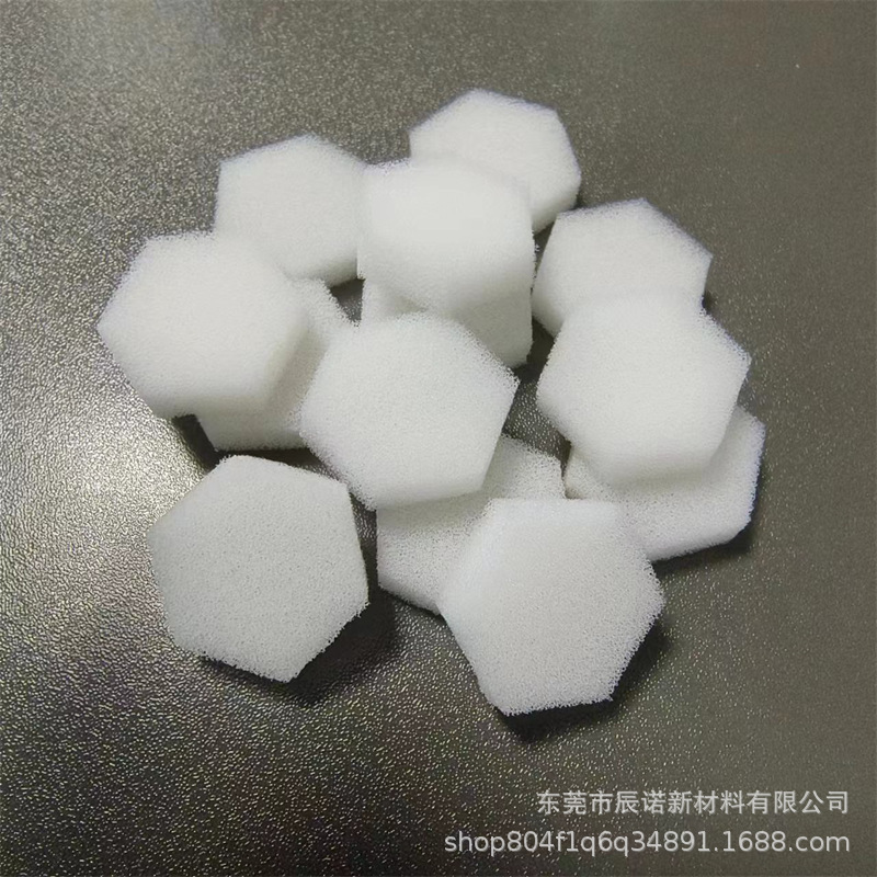 Chennuo wholesale White Pink Gradient nail sponge hexagonal star nail coloring cotton sheet oil absorbing filter sponge
