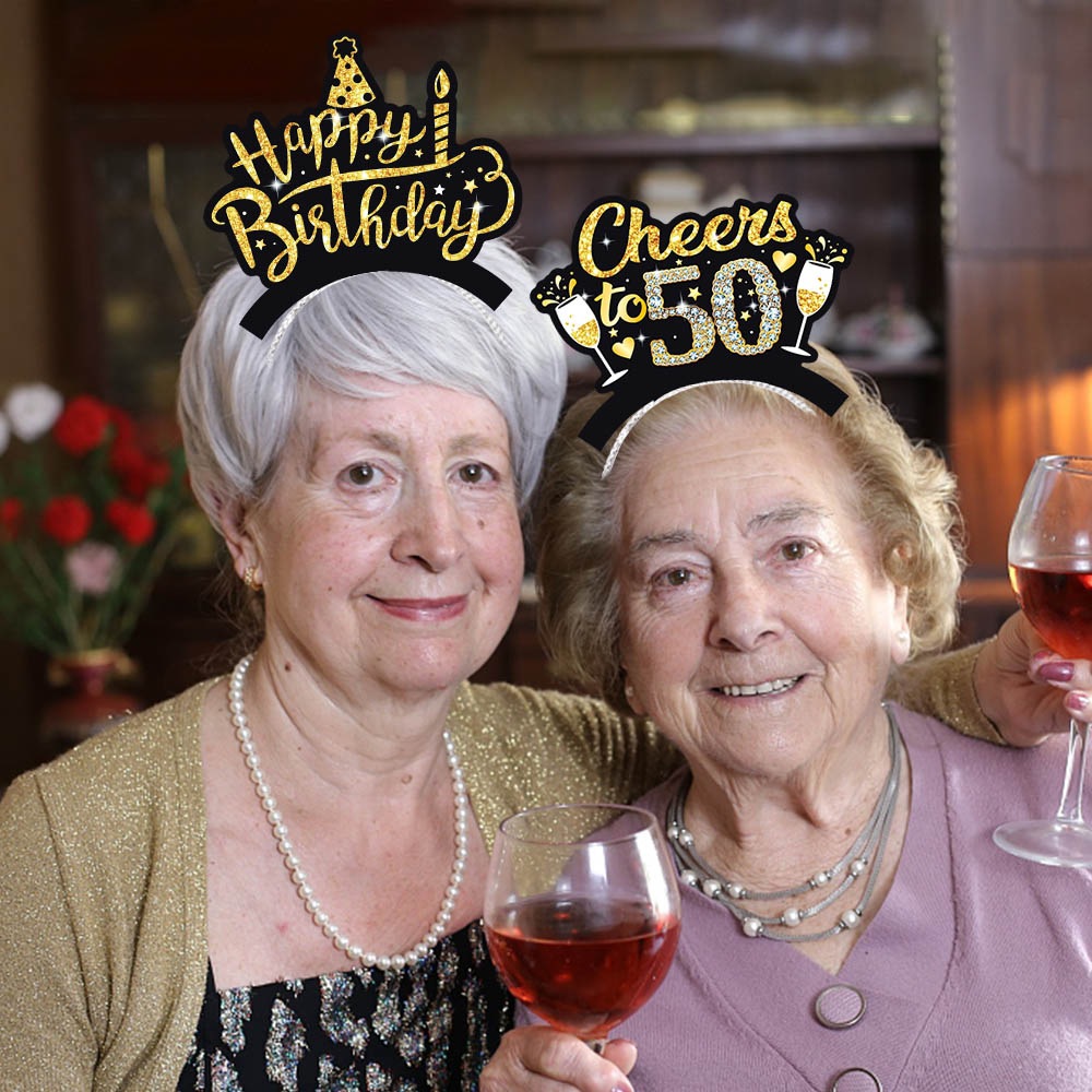 Nuevo estilo transfronterizo Diadema de cumpleaños Decoración de cumpleaños Accesorios fotográficos 30 40 cumpleaños Decoración de fiesta Diadema