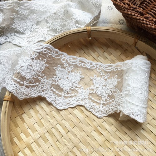 Clothing DIY lace clothing home textiles accessories net fabric embroidery cotton thread 7.6 cm wide