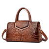 Shoulder bag, fashionable capacious advanced one-shoulder bag, 2022 collection, crocodile print, high-end