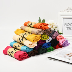 New Autumn/Winter Scarf, Foreign Trade Creative Solid Color Cotton Linen Scarf for Couples, Literary Retro Silk Scarf Wholesale