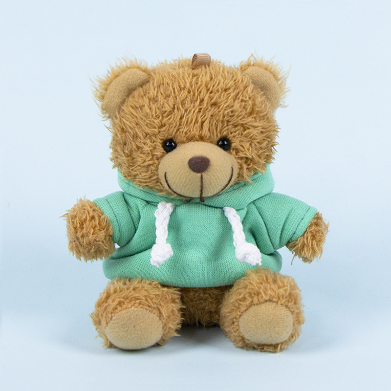 Lindo osito llavero colgante regalo creativo muñecas de peluche vestidas osito de peluche colgante de mochilas escolares para parejas