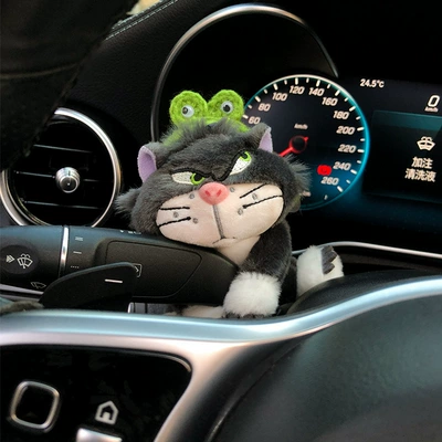 Decoration Doll Car Wiper | Sürətlər qutusu və əl tormozu başlıqları - pocket-decorative-doll-frog-hat-cat