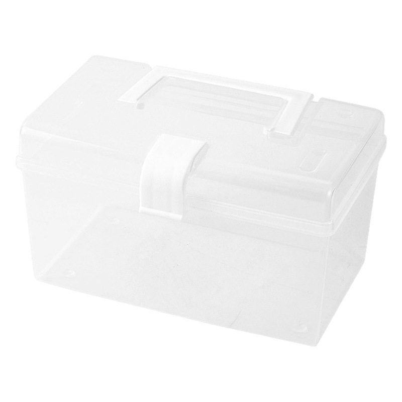 Nueva anti-oxidación caja de almacenamiento de plástico transparente portátil de gran capacidad a prueba de polvo collar pendientes caja de joyería de acabado