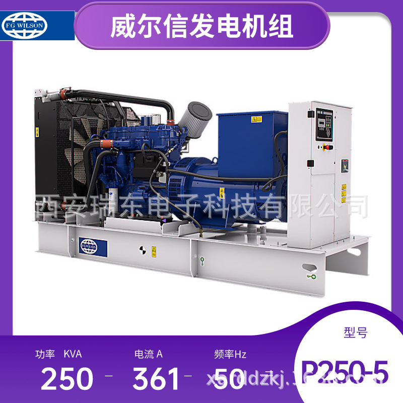 威尔信柴油发电机组 250KVA三相4冲程水冷机型P250-5