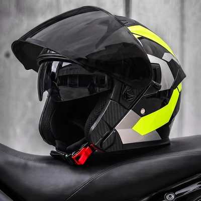 scooters and motorcycles – Motosiklet kaskı (dəbilqə) - yellow-shadow-blade-black-tea-mirror-free-hd-mirror-l58-59-head-circumference