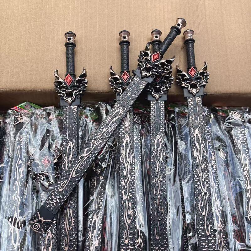 子供のワンクリック射出おもちゃの剣鞘付き舞台小道具 38cm おもちゃの剣ナイトマーケットの屋台の供給卸売|undefined