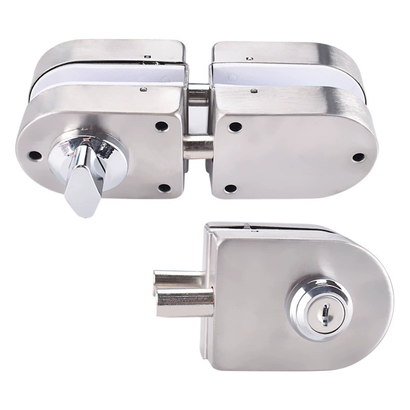 Стеклянная дверь пол замок защелка без открытия стеклянный дверной замок Одиночная дверь двойная дверь нержавеющая сталь Туалет Ванная комната замок