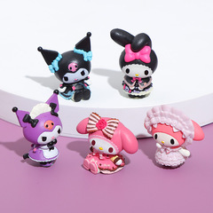 Kuromi, Melody Tea Party Sanrio Gashapon Girl Dolls & Figures DIY Cake Baking Cute Decorations