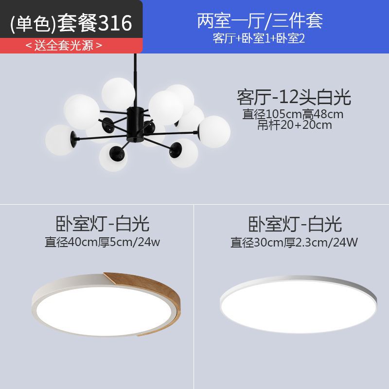 단색 조명 패키지 316 (2 개의 방과 1 개의 홀)