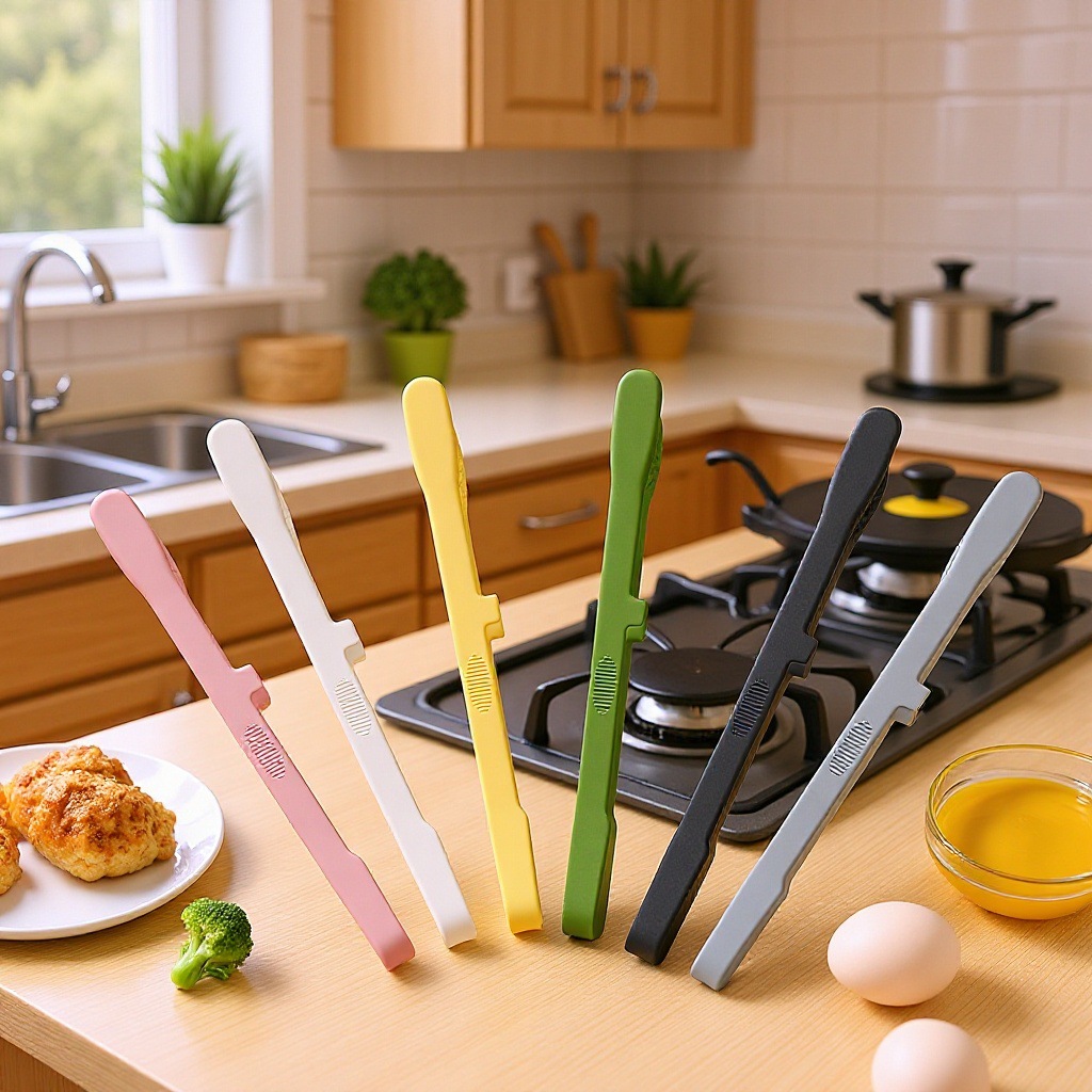 Food-Grade Silicone Food Clips Anti-Scalding Extended Handle Steak Barbecue Home Kitchen Cake Bread Pastry Clips