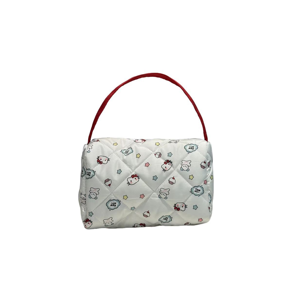 Cross-border ins Kitty impresa bolsa de mano Kitty bolsa de almacenamiento portátil bolsa de lavado bolsas de mano súper lindas bolsas de mano estereoscópicas