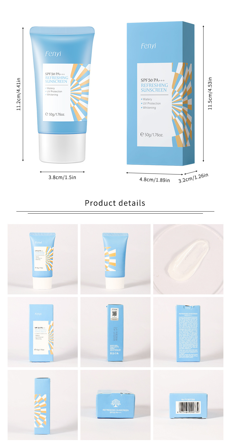 Wholesale of cross-border skin care products fenyi Refreshing sunscreen 50g Hydrating and Moisturizing Primer undefined