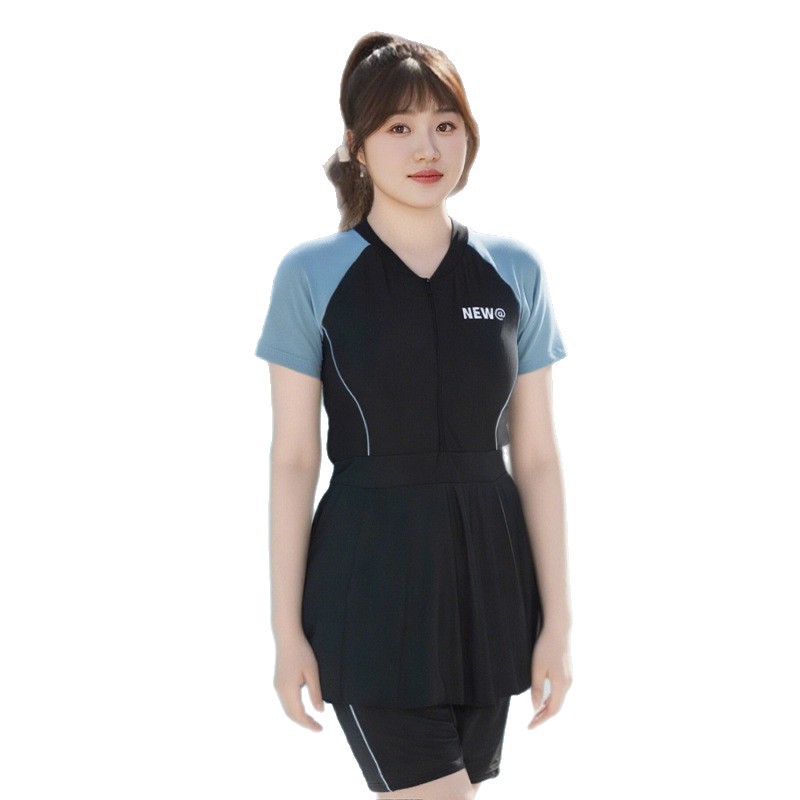 trajes de baño grandes mujeres grasa MM150 kg cubrir la piel adelgazante adulto piscina especial deportes trajes de baño de ángulo plano al por mayor