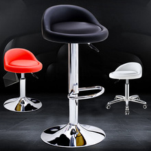 吧台椅升降椅转椅现代简约椅子前台旋转圆椅小办公调节高脚椅凳J^