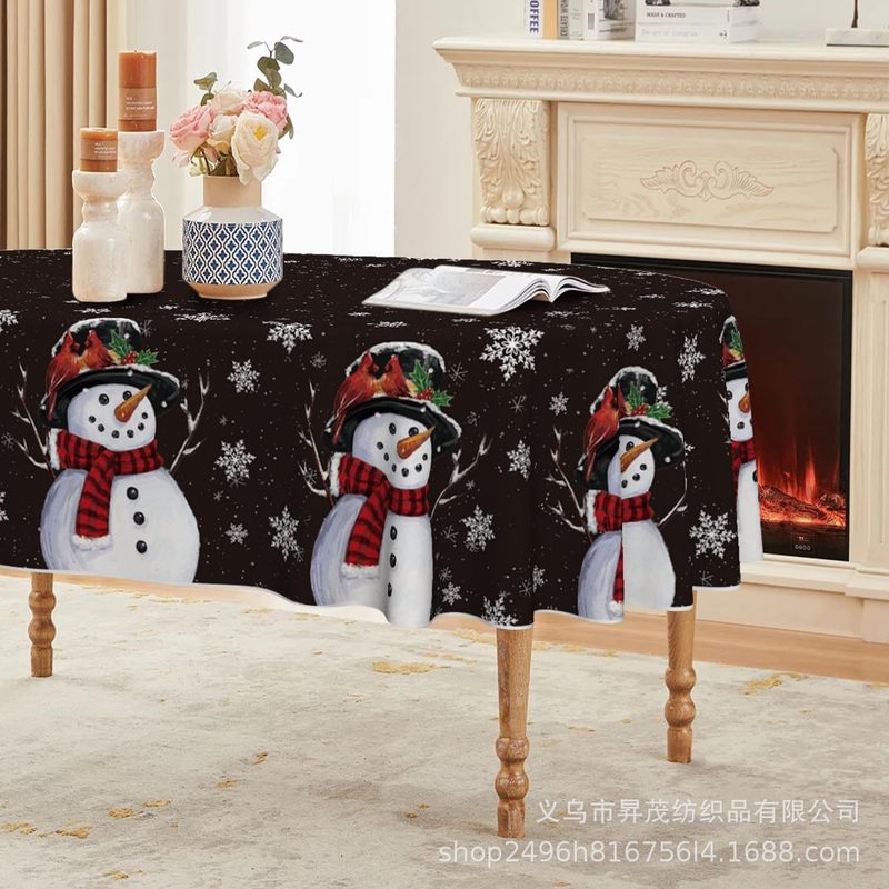新しいクロスボーダードロップシッピングJITピーチスキンラウンドテーブルクロスクリスマスツリープリント装飾テーブルクロス|undefined
