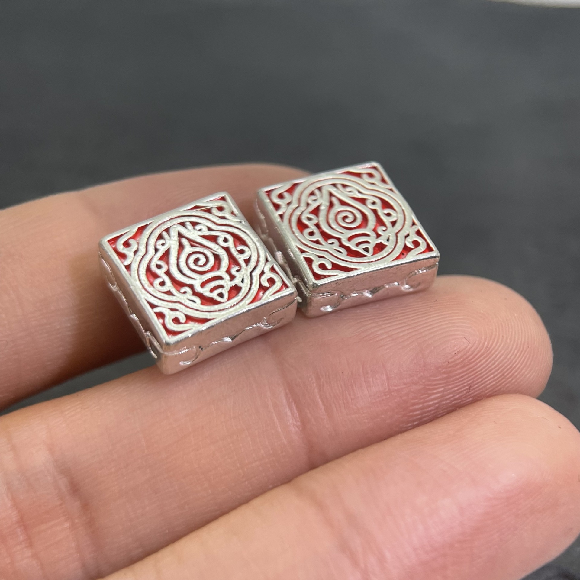 Wholesale Jewelry Accessories: 17.4*17.4 Inch Conch Seal Clasp, Antique Silver-Plated Copper Jewelry Spacer Bead Pendant Accessories