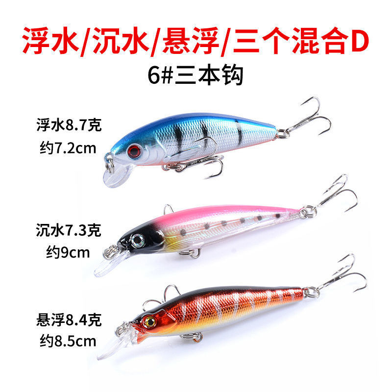 Remote lanzamiento de minolía cebo flotante flotante flotante de agua sumergida suspensión de pico de cachorro tilapia cebo falso melisco marino