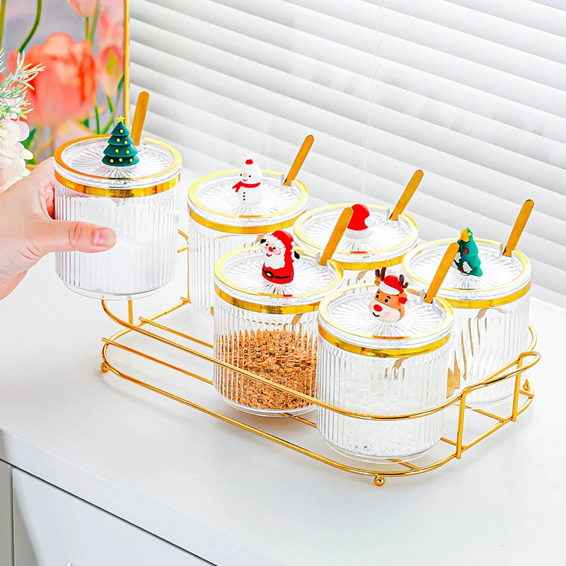 Seasoning box desktop home kitchen high-end new Santa seasoning bottle jar storage rack seasoning storage box