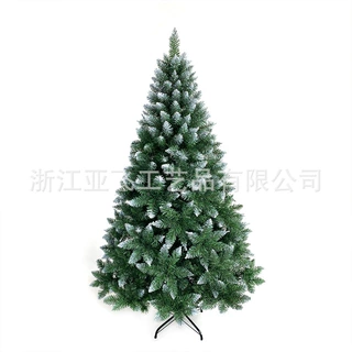亚飞跨境精品绿色喷白PVC圣诞树可定制产品颜色尺寸