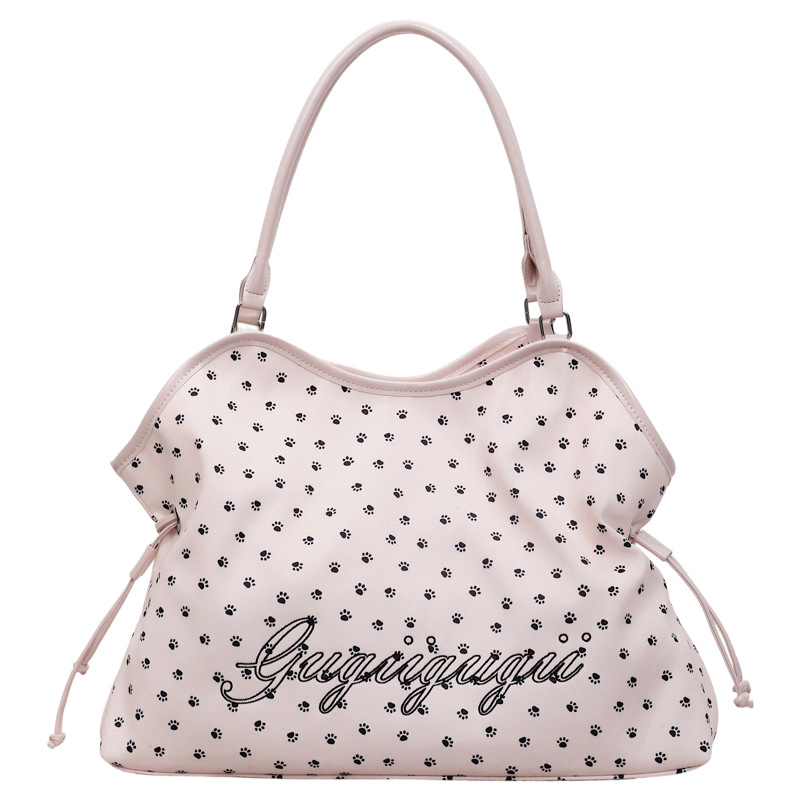 Bolso de mano coreano retro simple, bolsa de tela de transporte de gran capacidad para mujeres, bolsa de hombro de brazo casual versátil