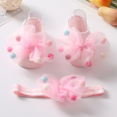 2021 New Spring Summer Autumn Baby Glue Socks 0-1-2 Years Floor Socks Girls Princess Socks Hair Band Set Instagram