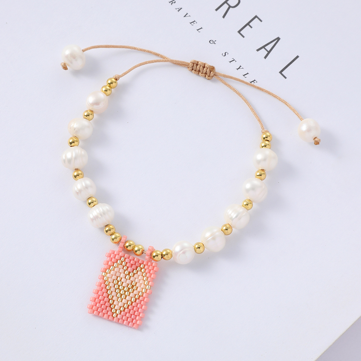 Street Occasion Freshwater Pearl Material Heart Shape Pattern Original Design Heart Shape Freshwater Pearl Bracelets